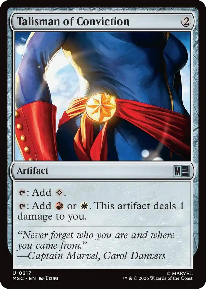 Talisman of Conviction (Surge Foil) #217 U - Commander: Marvel Super Heroes Pokemon card