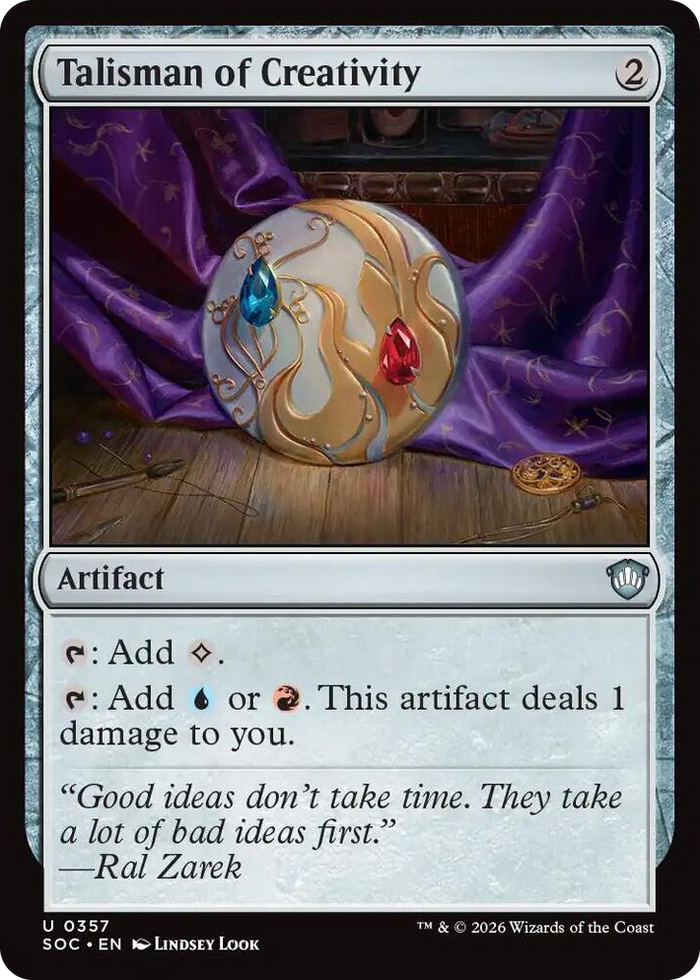 Talisman of Creativity #357 U - Commander: Secrets of Strixhaven Pokemon card