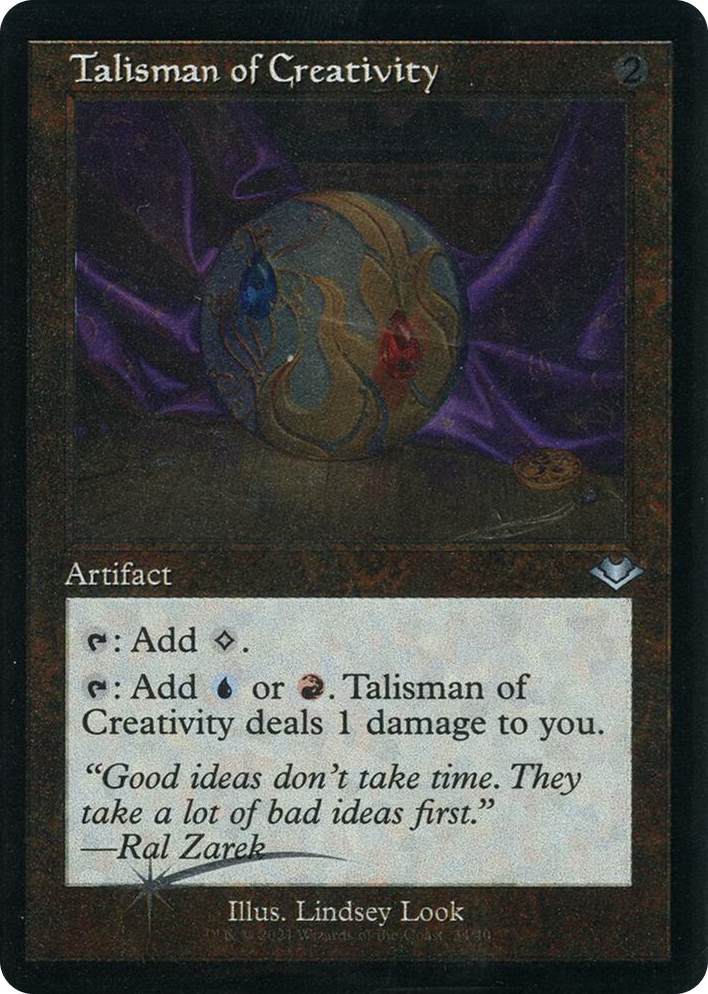 0034 Talisman of Creativity (Retro Frame) (Foil Etched) U Modern Horizons