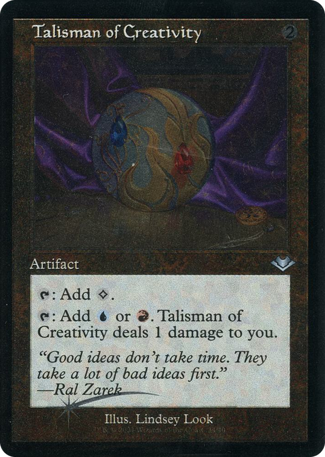 0034 Talisman of Creativity (Retro Frame) (Foil Etched) U Modern Horizons