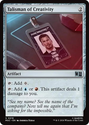 0218 Talisman of Creativity (Surge Foil) U Commander: Marvel Super Heroes