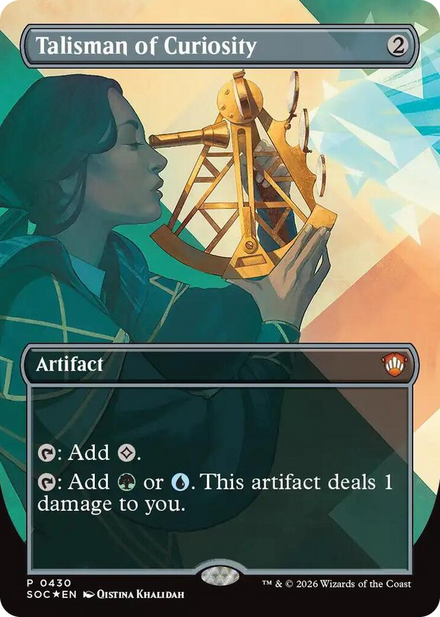 0430 Talisman of Curiosity (Borderless) P Commander: Secrets of Strixhaven