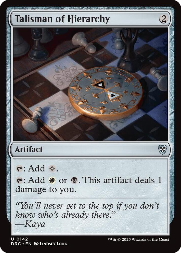 0142 Talisman of Hierarchy U Commander: Aetherdrift