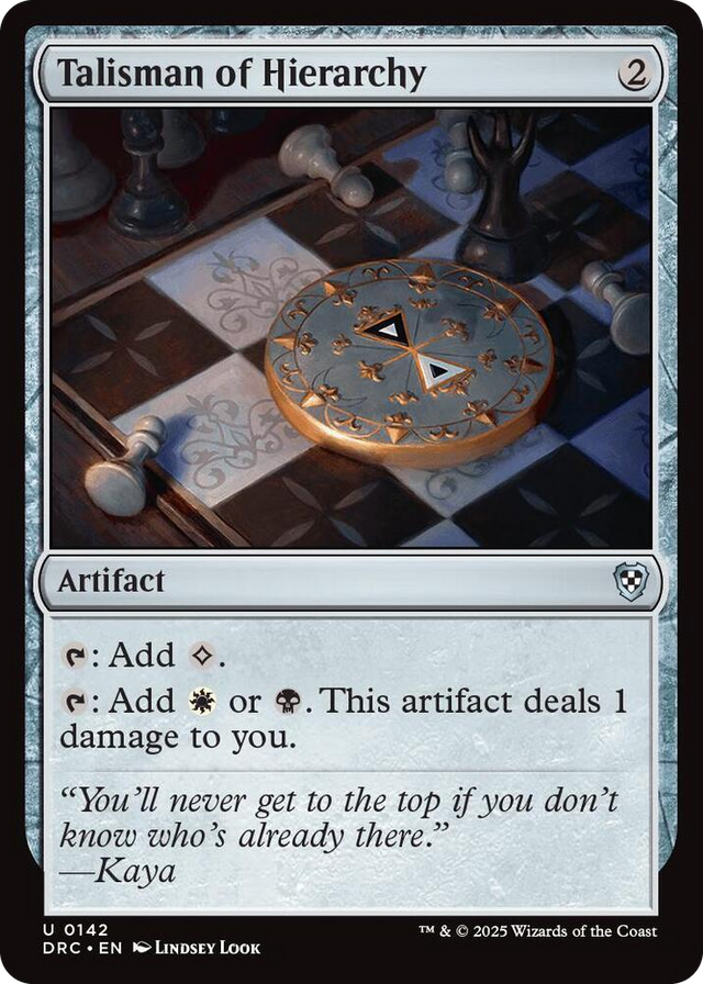 0142 Talisman of Hierarchy U Commander: Aetherdrift