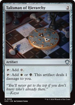 0358 Talisman of Hierarchy U Commander: Secrets of Strixhaven