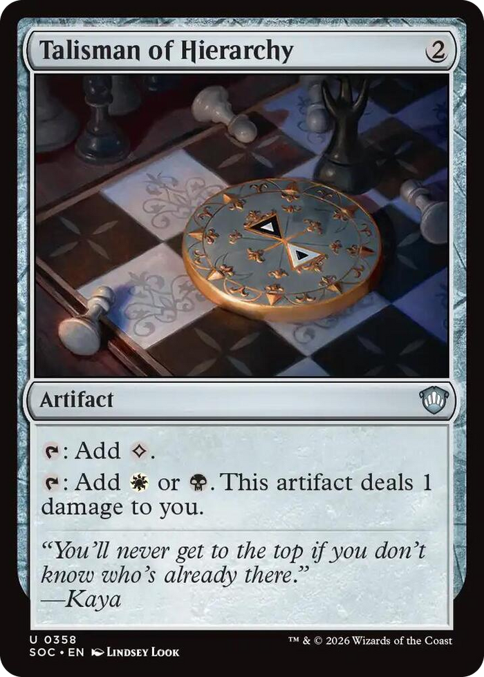 Talisman of Hierarchy #358 U - Commander: Secrets of Strixhaven Pokemon card