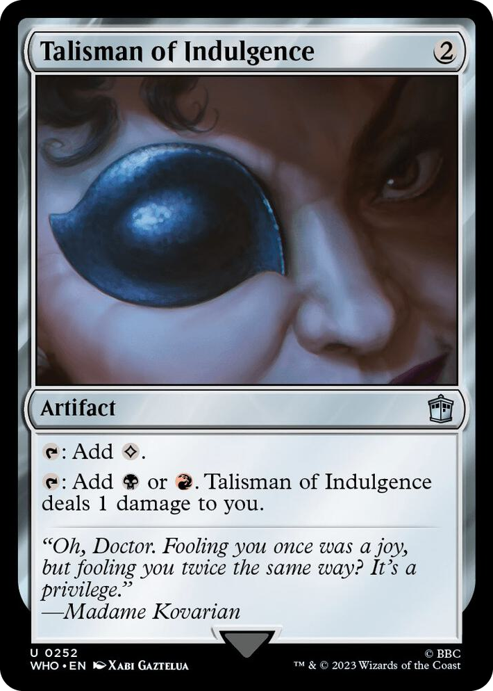 0252 Talisman of Indulgence U Universes Beyond: Doctor Who