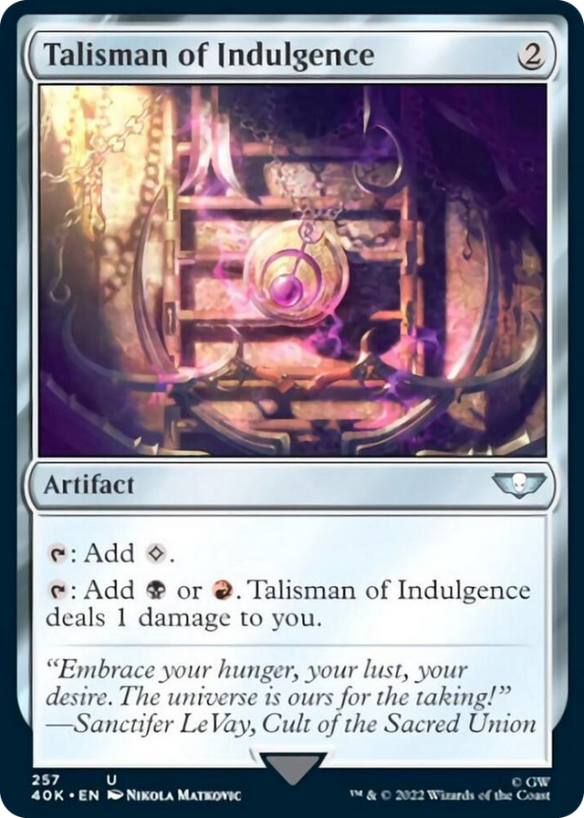 0257 Talisman of Indulgence U Universes Beyond: Warhammer 40,000