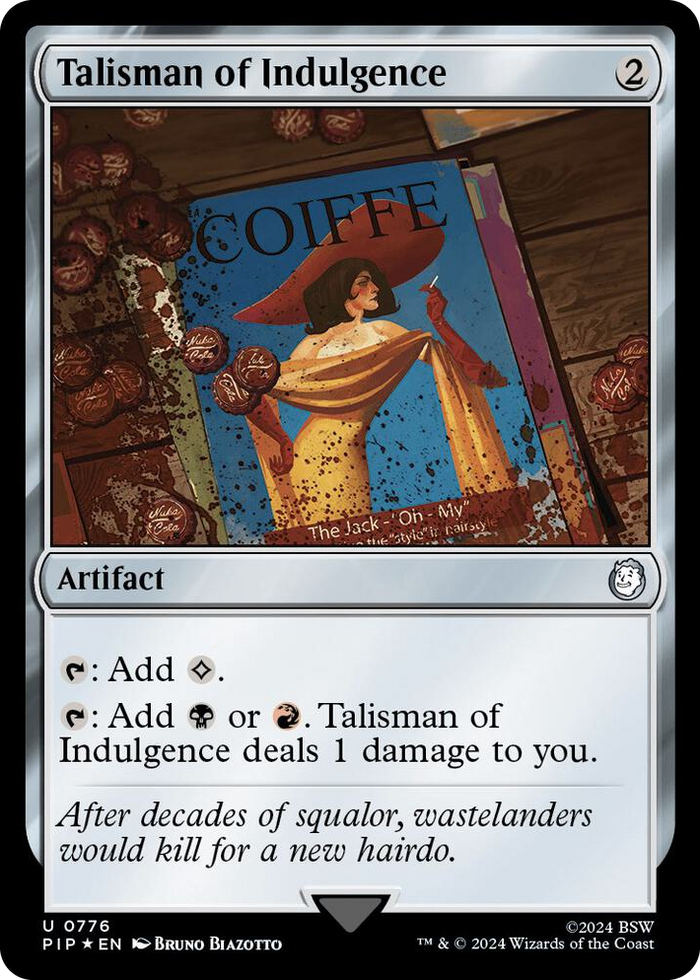 Talisman of Indulgence (Surge Foil) #776 U - Universes Beyond: Fallout Pokemon card