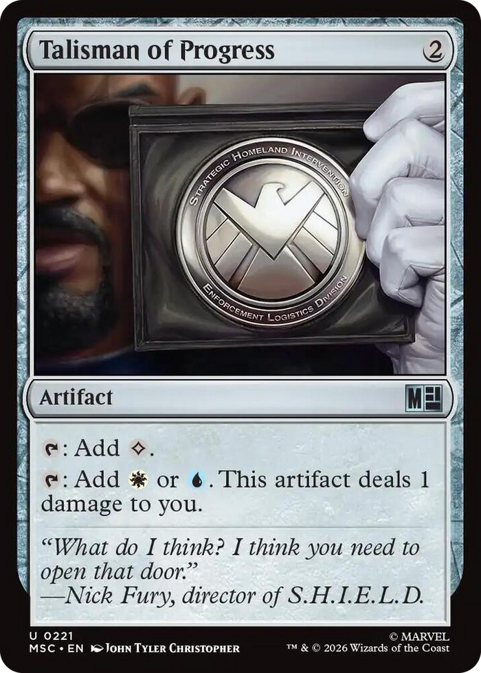 Talisman of Progress #221 U - Commander: Marvel Super Heroes Pokemon card