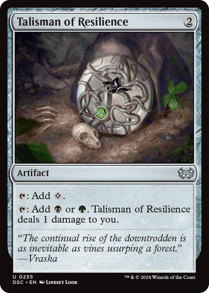 Talisman of Resilience #255 U - Commander: Duskmourn: House of Horror Pokemon card
