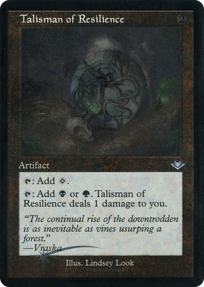 0037 Talisman of Resilience (Retro Frame) (Foil Etched) U Modern Horizons