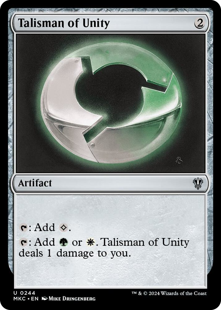 0244 Talisman of Unity U Commander: Murders at Karlov Manor