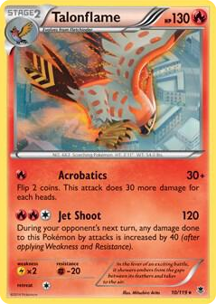 0010 Talonflame - 10/119 (XY Phantom Forces) Holo Rare Deck Exclusives