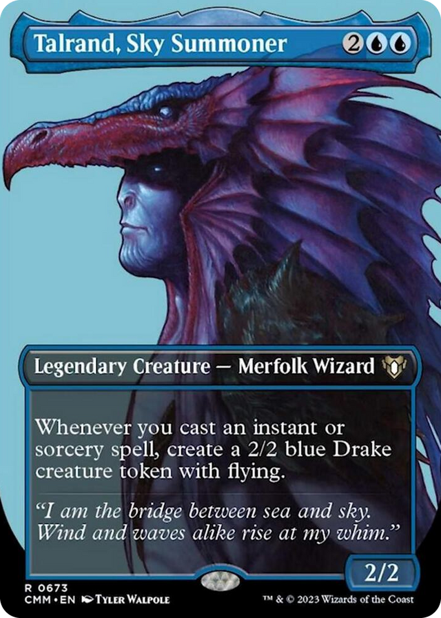 0673 Talrand, Sky Summoner (Borderless) R Commander Masters