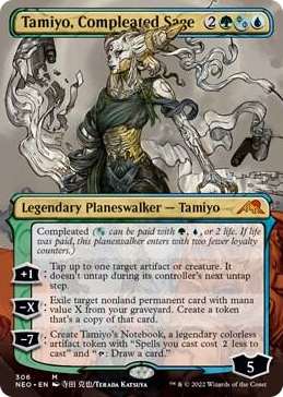 0306 Tamiyo, Compleated Sage (Borderless) M Kamigawa: Neon Dynasty