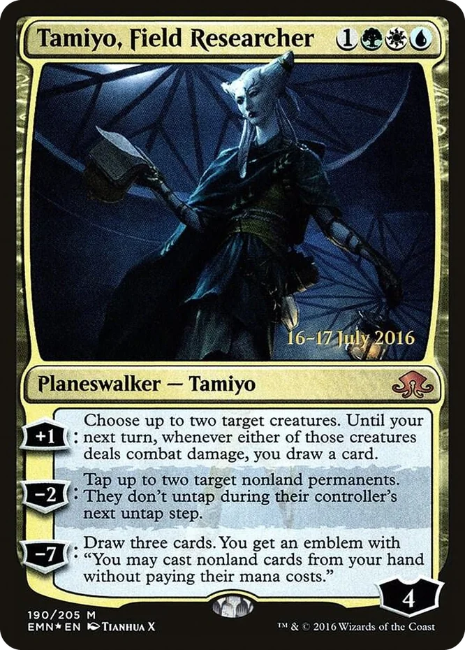 0190 Tamiyo, Field Researcher M Prerelease Cards