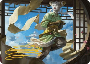 0017 Tamiyo, Inquisitive Student Art Card (Gold-Stamped Signature) S Art Series: Modern Horizons 3