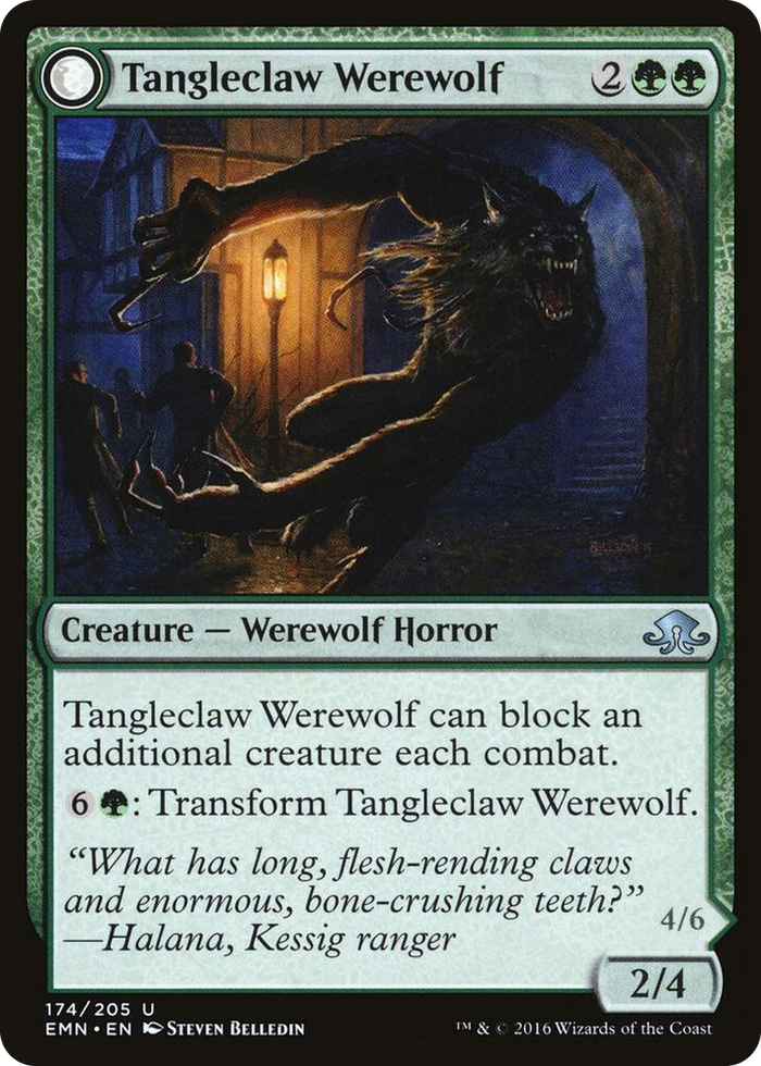 Tangleclaw Werewolf #174 U - Eldritch Moon Pokemon card