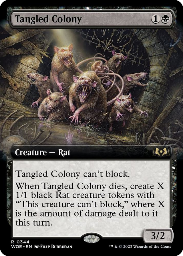 0344 Tangled Colony (Extended Art) R Wilds of Eldraine
