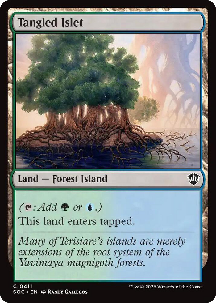 Tangled Islet #411 C - Commander: Secrets of Strixhaven Pokemon card