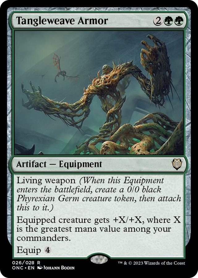 0026 Tangleweave Armor R Commander: Phyrexia: All Will Be One