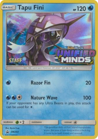 SM203 Tapu Fini - SM203 (Prerelease) [Staff] Promo SM Promos