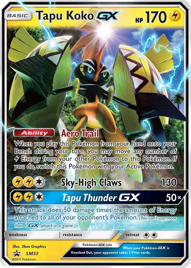 SM033 Tapu Koko GX - SM33 Promo SM Promos