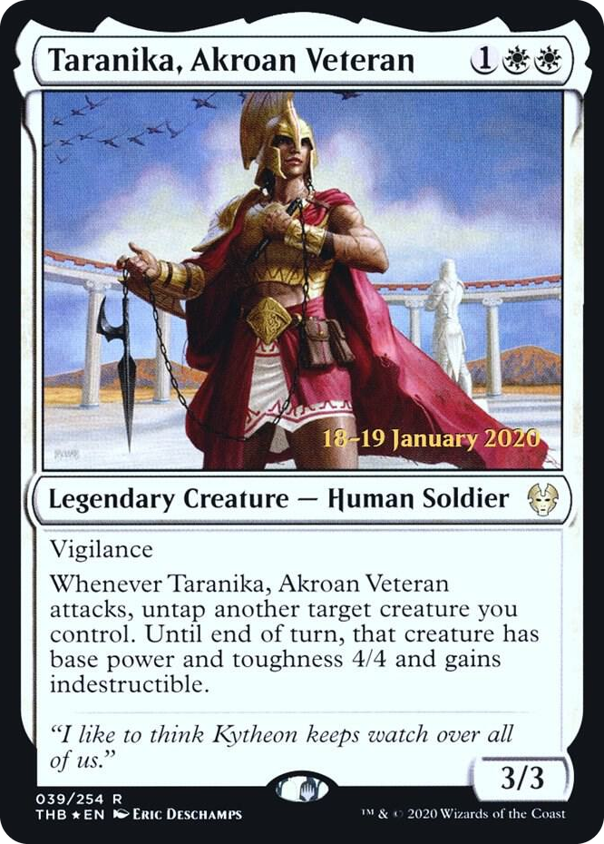 0039 Taranika, Akroan Veteran R Prerelease Cards