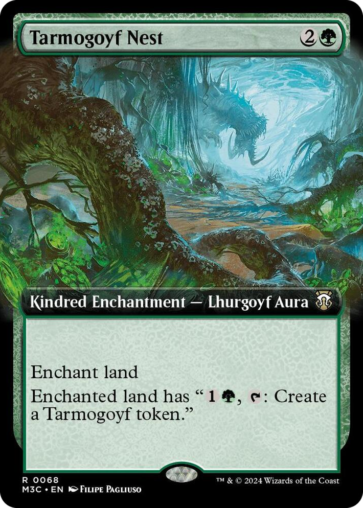 0068 Tarmogoyf Nest (Extended Art) (Ripple Foil) R Commander: Modern Horizons 3