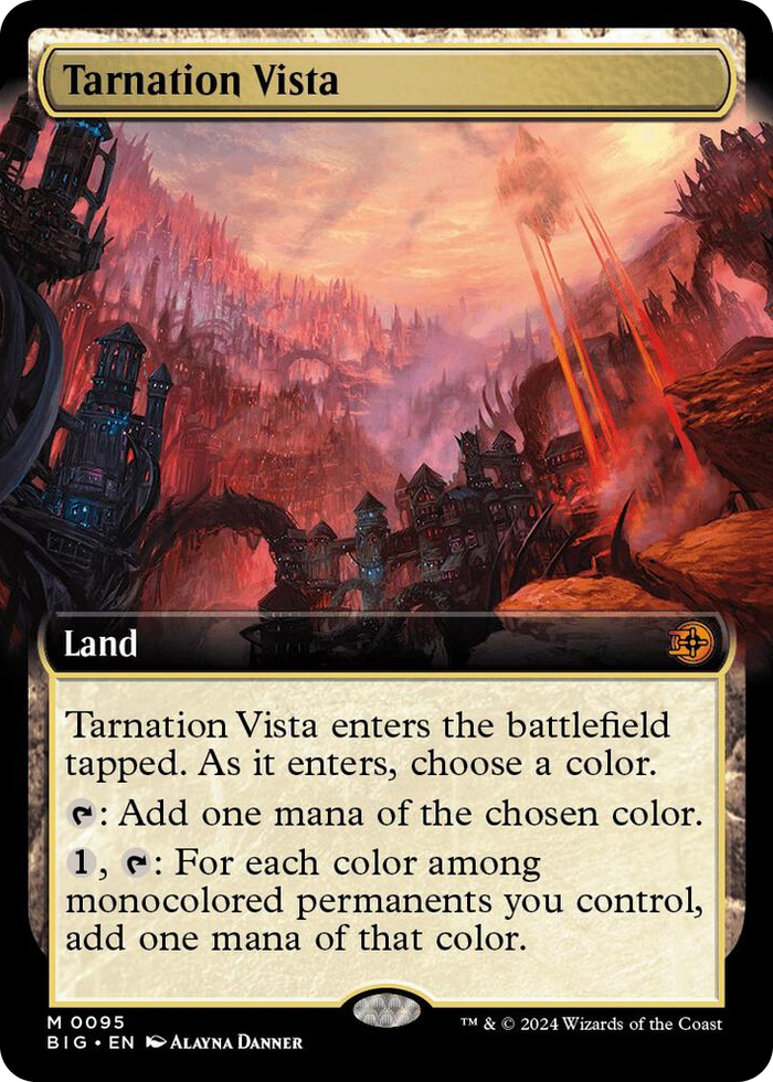 Tarnation Vista (Extended Art) #95 M - Outlaws of Thunder Junction: The Big Score Pokemon card