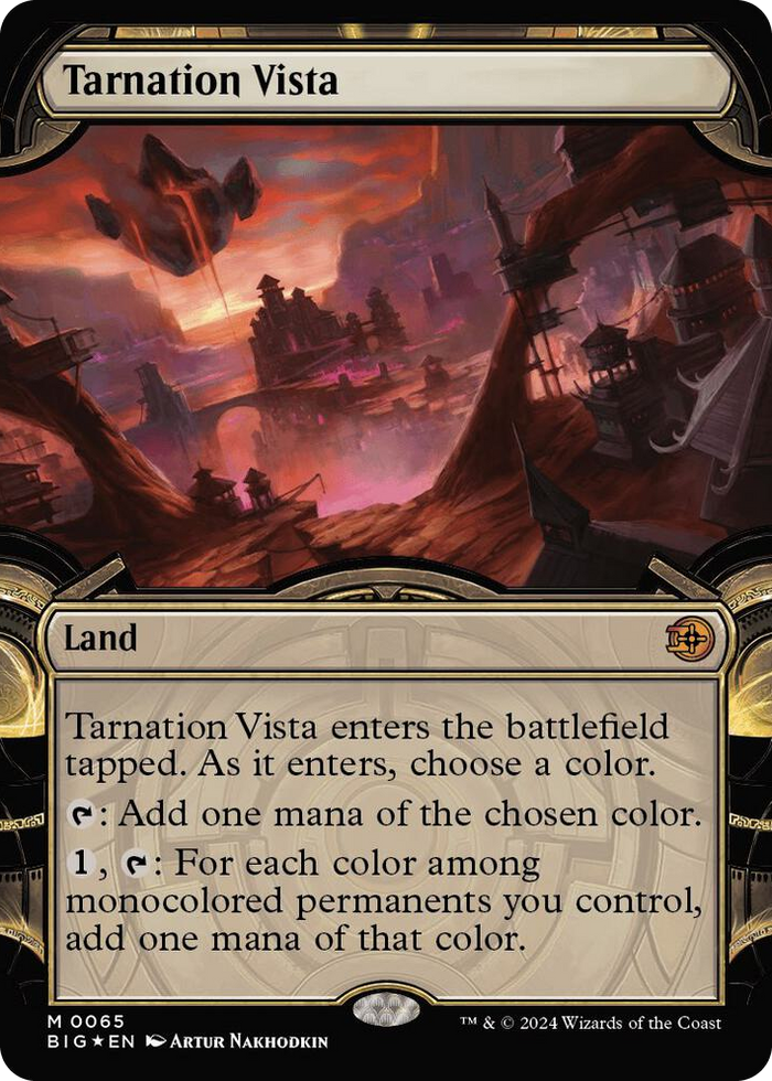 Tarnation Vista (Showcase) (Raised Foil) #65 M - Outlaws of Thunder Junction: The Big Score Pokemon card