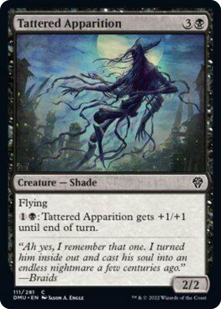 0111 Tattered Apparition C Dominaria United
