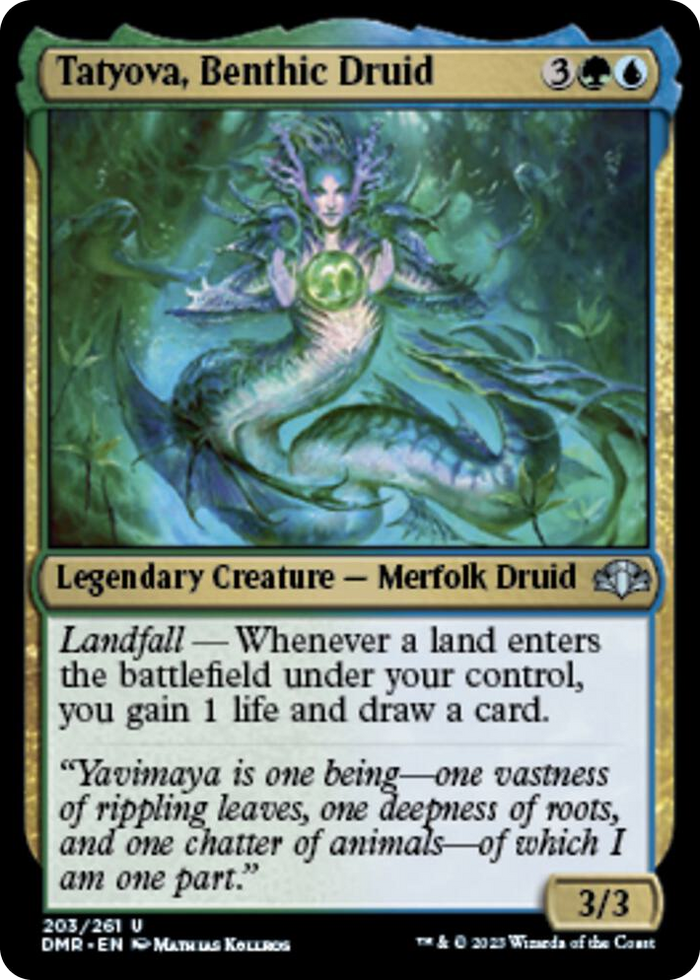 Tatyova, Benthic Druid #203 U - Dominaria Remastered Pokemon card