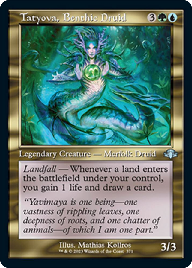 0371 Tatyova, Benthic Druid (Retro Frame) U Dominaria Remastered