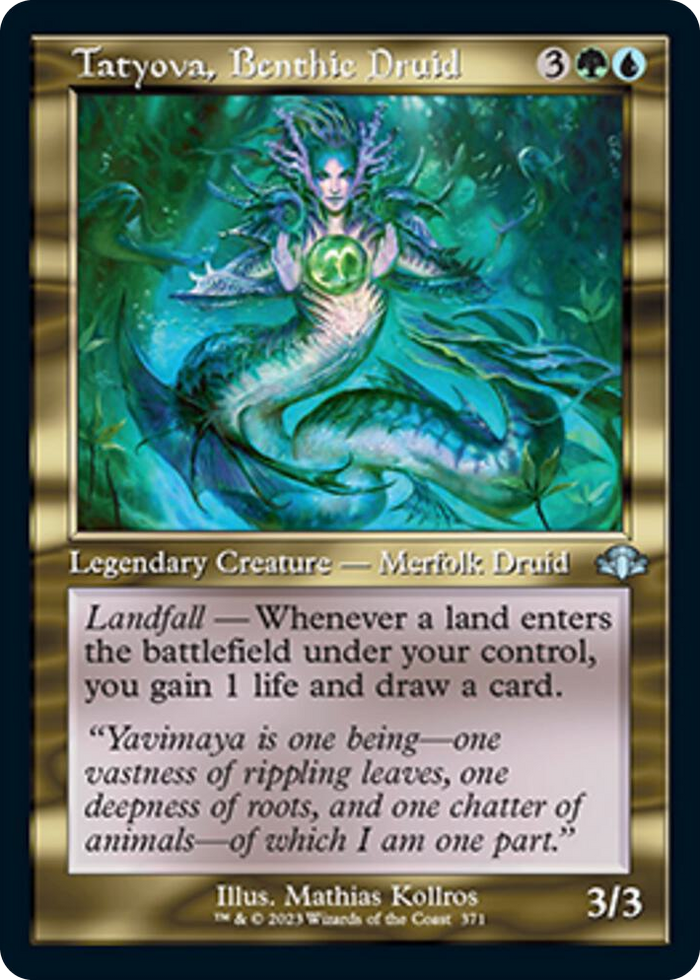 Tatyova, Benthic Druid (Retro Frame) #371 U - Dominaria Remastered Pokemon card