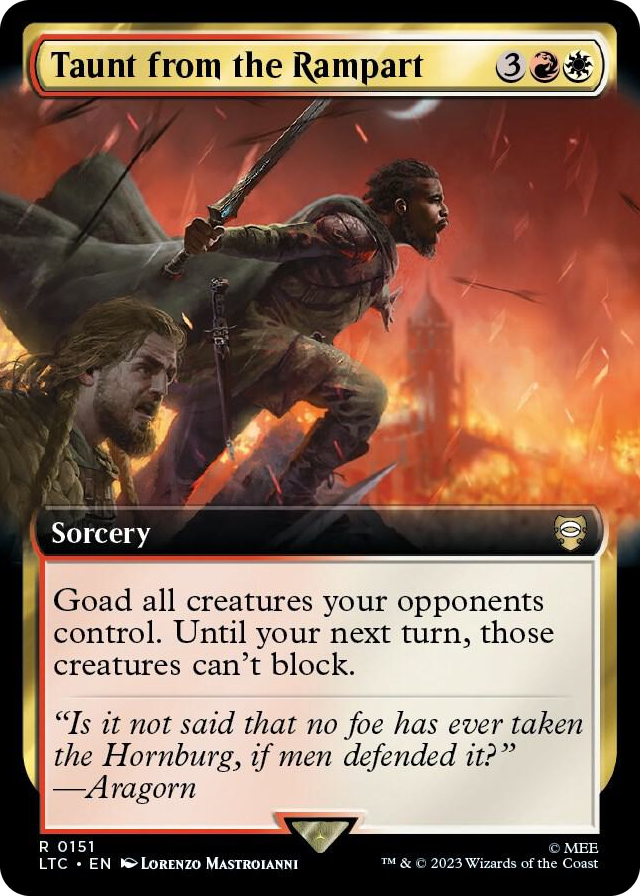 Taunt from the Rampart (Extended Art) #151 R - Commander: The Lord of the Rings: Tales of Middle-earth Pokemon card