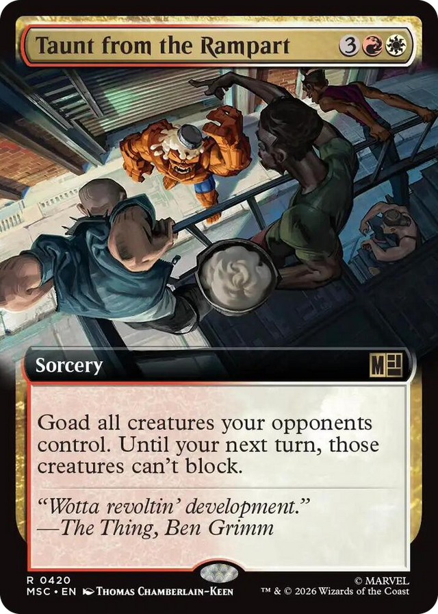 0420 Taunt from the Rampart (Extended Art) R Commander: Marvel Super Heroes