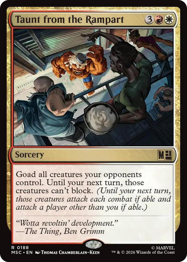 0188 Taunt from the Rampart (Surge Foil) R Commander: Marvel Super Heroes