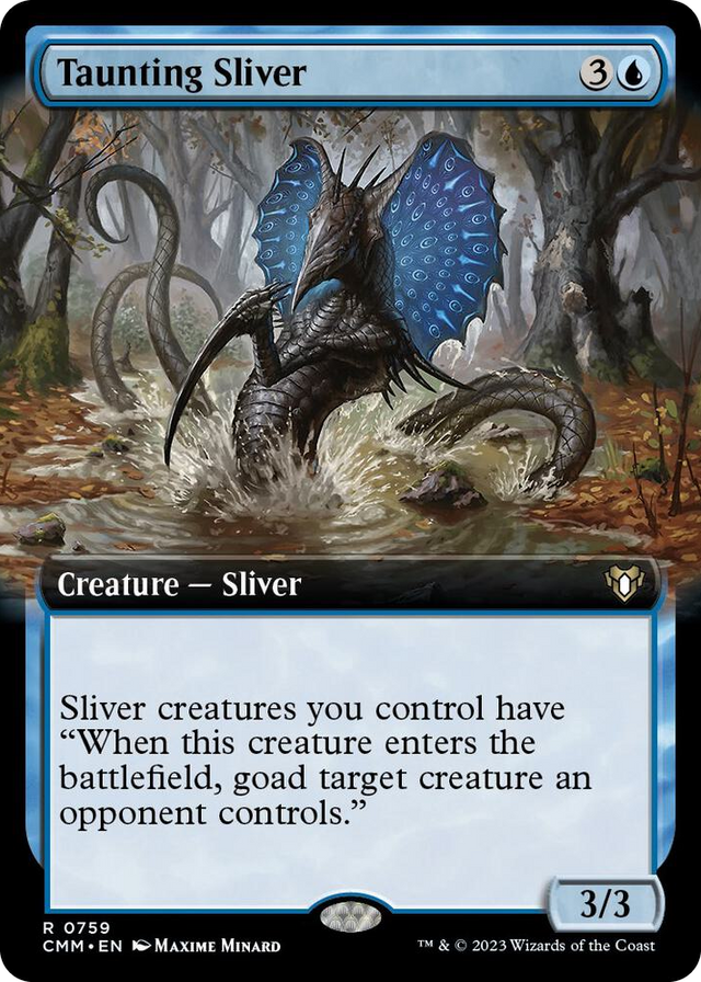 0759 Taunting Sliver (Extended Art) R Commander Masters