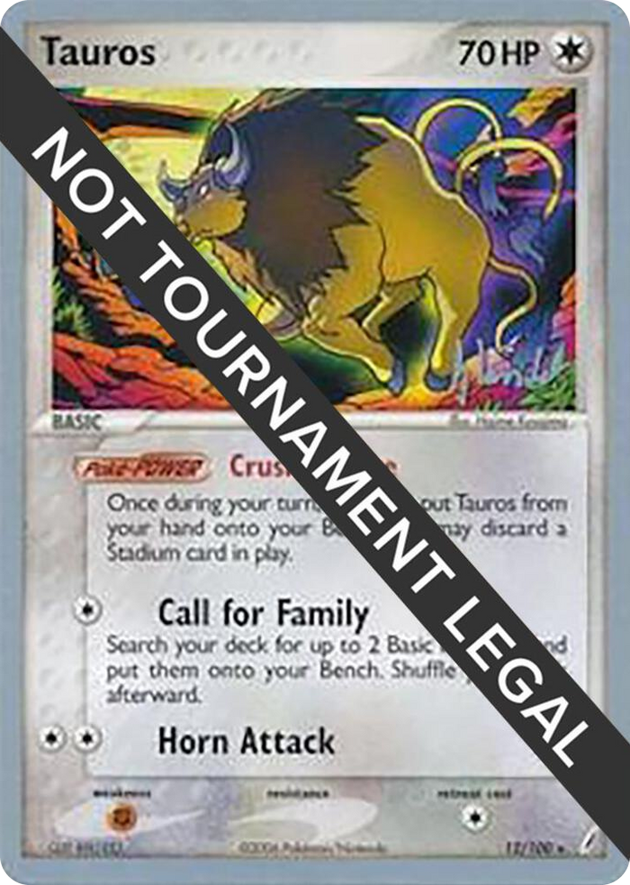 0012 Tauros - 2008 (Dylan Lefavour) Rare World Championship Decks
