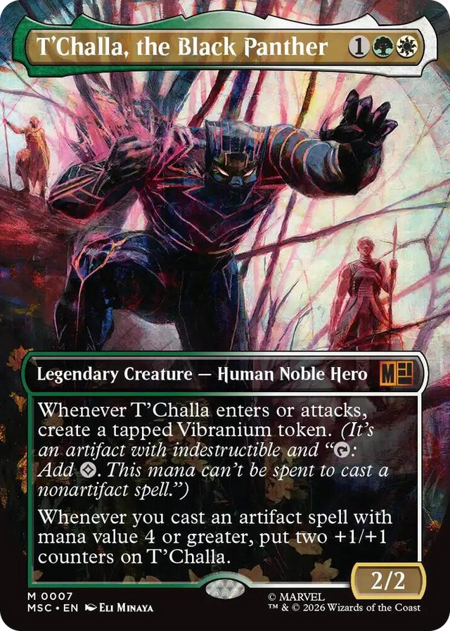 0007 T'Challa, the Black Panther (Borderless) M Commander: Marvel Super Heroes