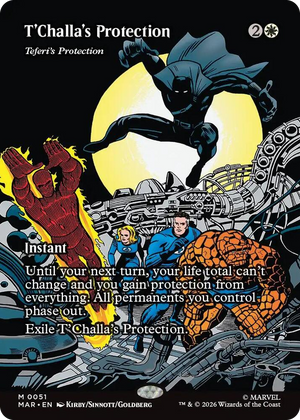 0051 T'Challa's Protection - Teferi's Protection (Borderless) M Marvel Universe Eternal-Legal