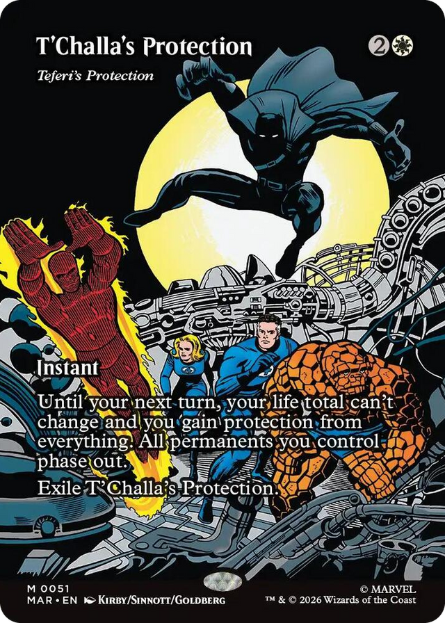 0051 T'Challa's Protection - Teferi's Protection (Borderless) M Marvel Universe Eternal-Legal