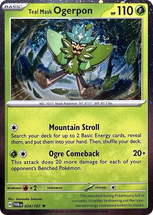 0024 Teal Mask Ogerpon (Cosmos Holo) Promo Miscellaneous Cards & Products