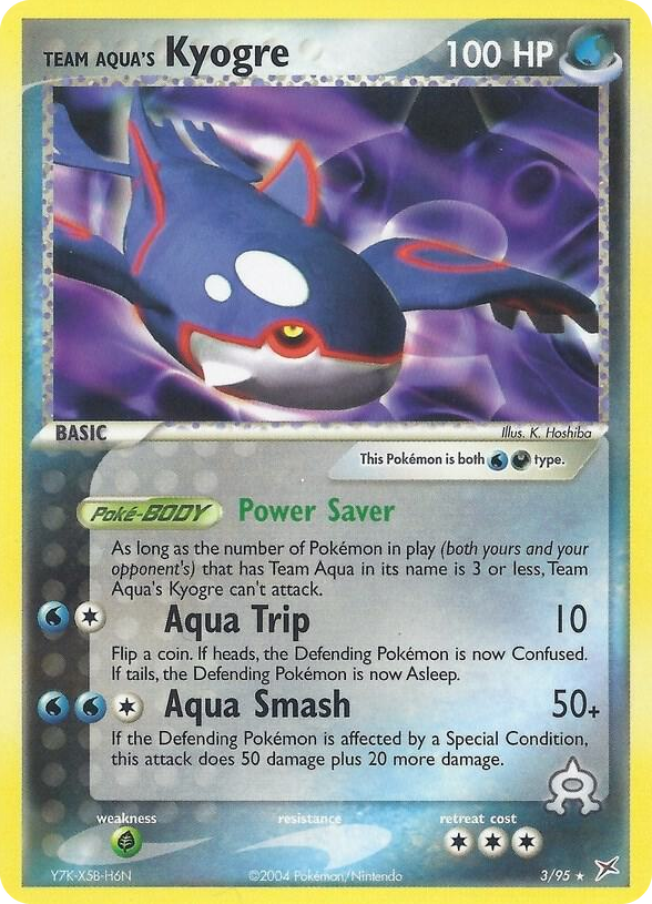 0003 Team Aqua's Kyogre - 3/95 (EX Team Magma vs Team Aqua) Rare Deck Exclusives