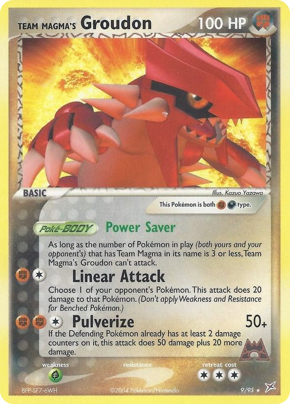 0009 Team Magma's Groudon - 9/95 (EX Team Magma vs Team Aqua) Rare Deck Exclusives