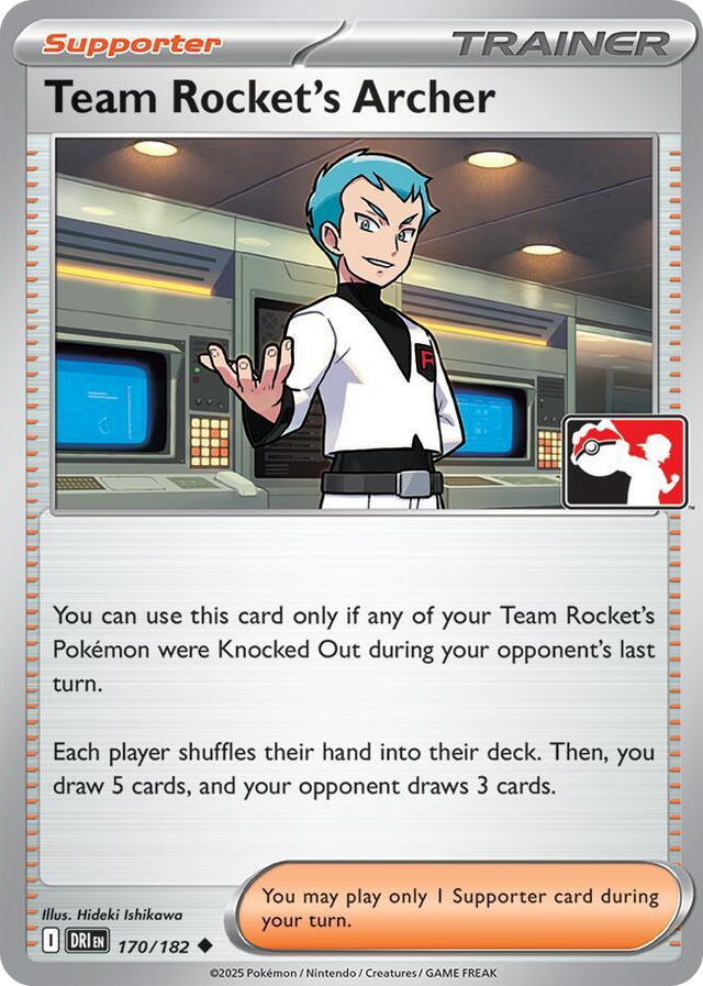 0170 Team Rocket's Archer Uncommon Prize Pack Series Cards