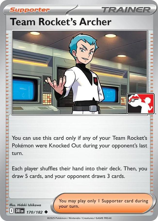 0170 Team Rocket's Archer Uncommon Prize Pack Series Cards