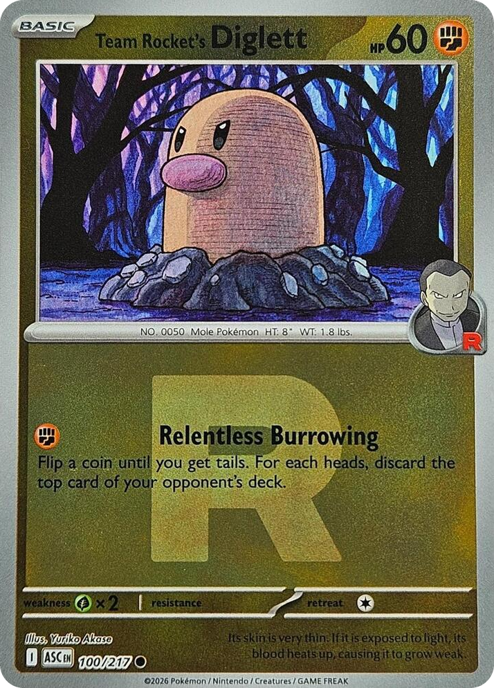 0100 Team Rocket's Diglett (Team Rocket) Common Ascended Heroes